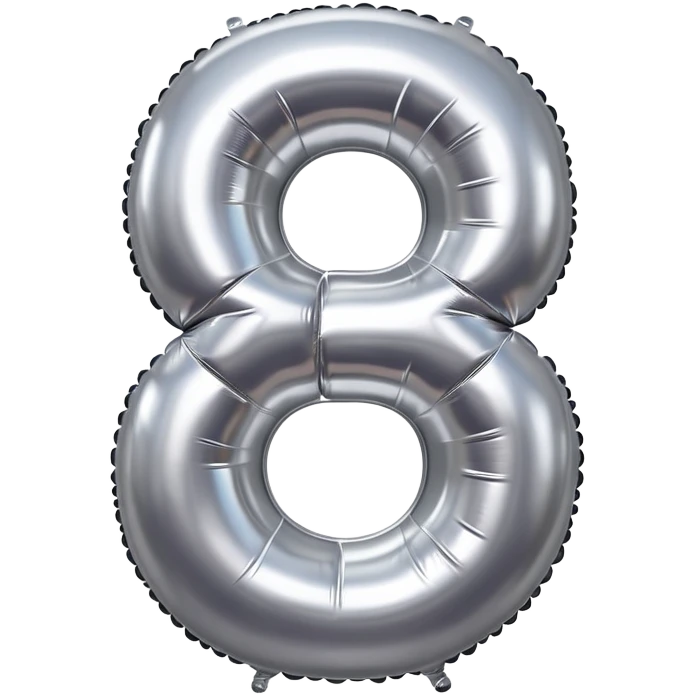 aluminum balloon shaped like number 6 emoji