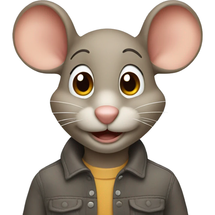 Jerry mouse looking cute emoji
