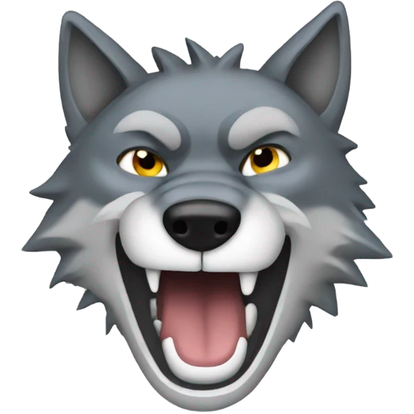 Wolf ripping its shirt  emoji