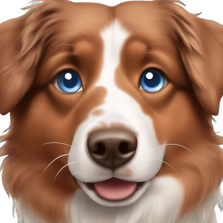 Red Australian shepherd with blue eyes  emoji