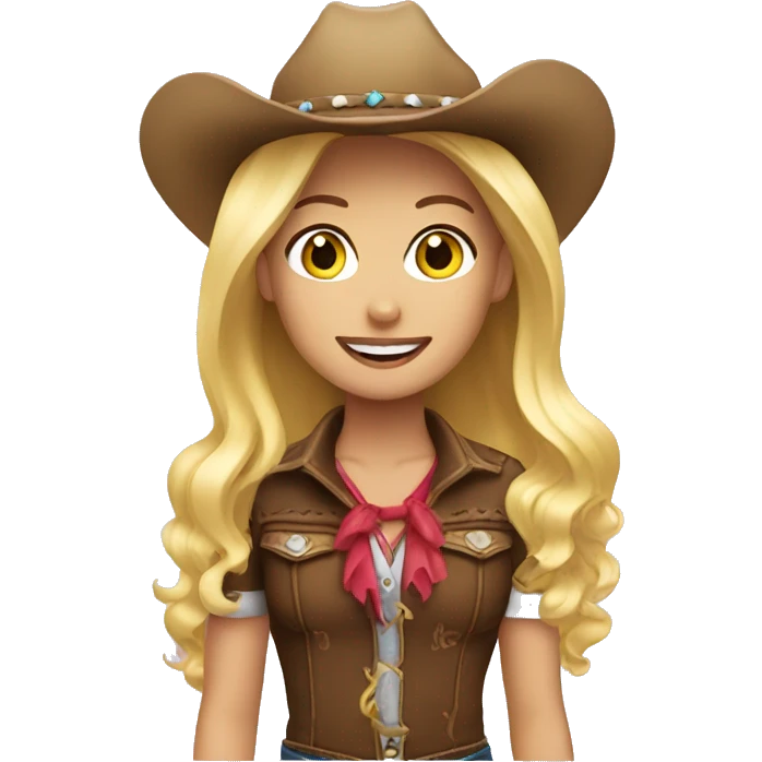 blonde cowgirl emoji