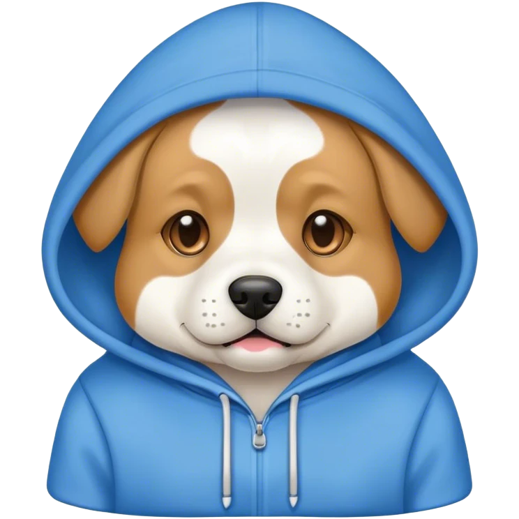 dog wearing a hoodie emoji