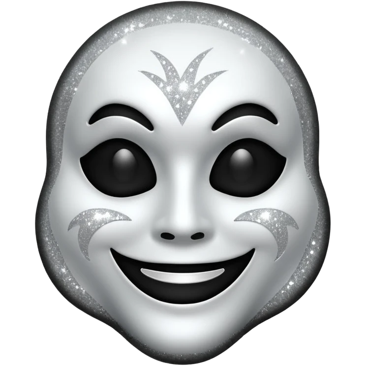 mask Ghost face glitter  emoji