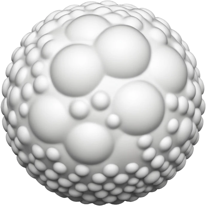 Spherical granules of Molding plastic foam  emoji