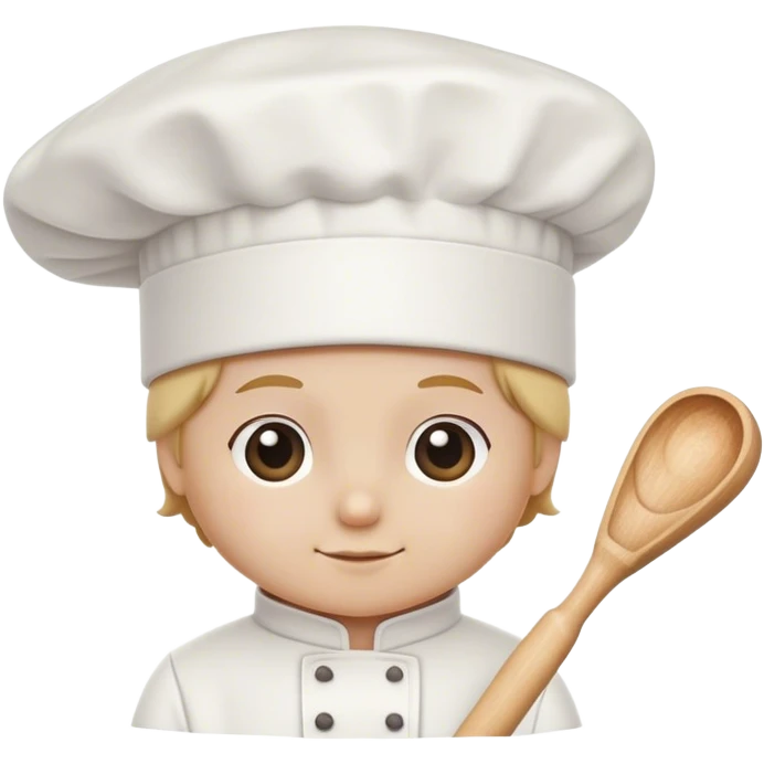Cinematic Realistic Chef Hat & Rolling Pin, crisp white cotton hat with soft folds, resting beside a classic wooden rolling pin with smooth, polished curves, a light dusting of flour adding authenticity, warm kitchen lighting casting gentle shadows, glowing with a cozy and inviting charm. emoji