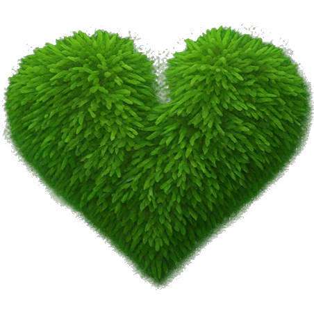 pine green grassy heart emoji