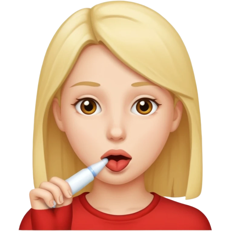 A sexy young woman sucking penis emoji