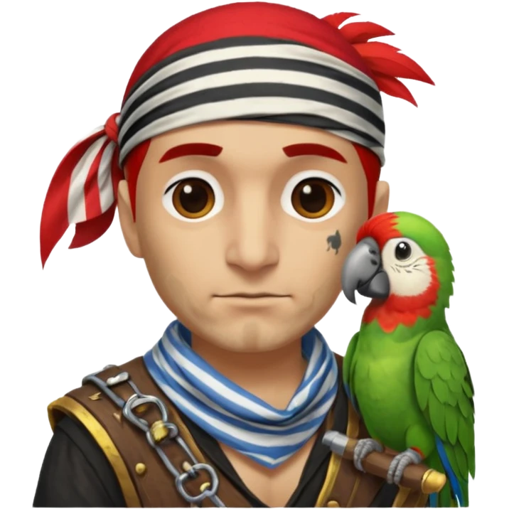 pirate and parrot emoji