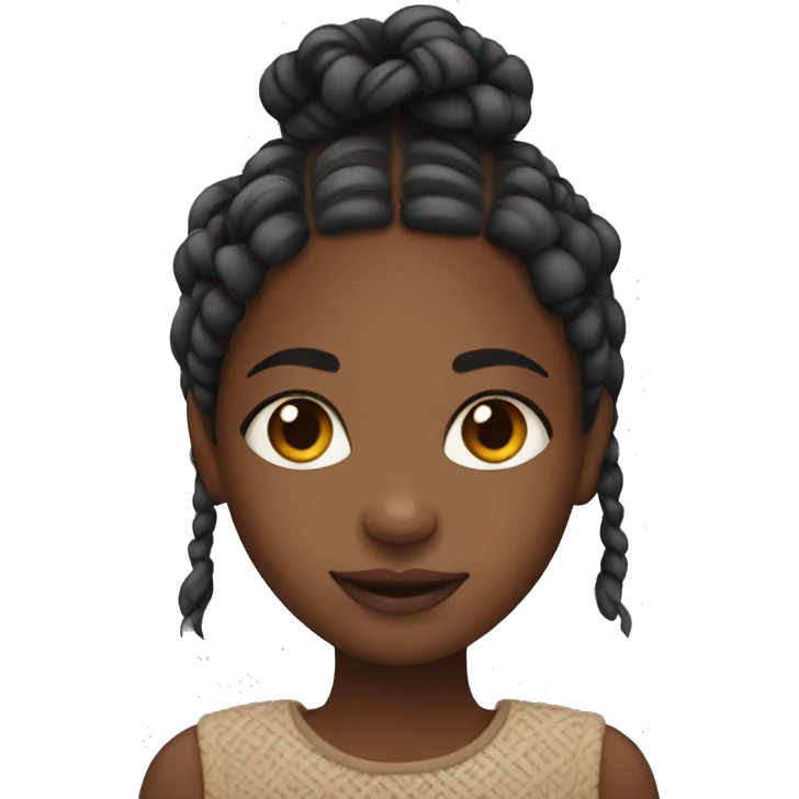african girl with braids emoji