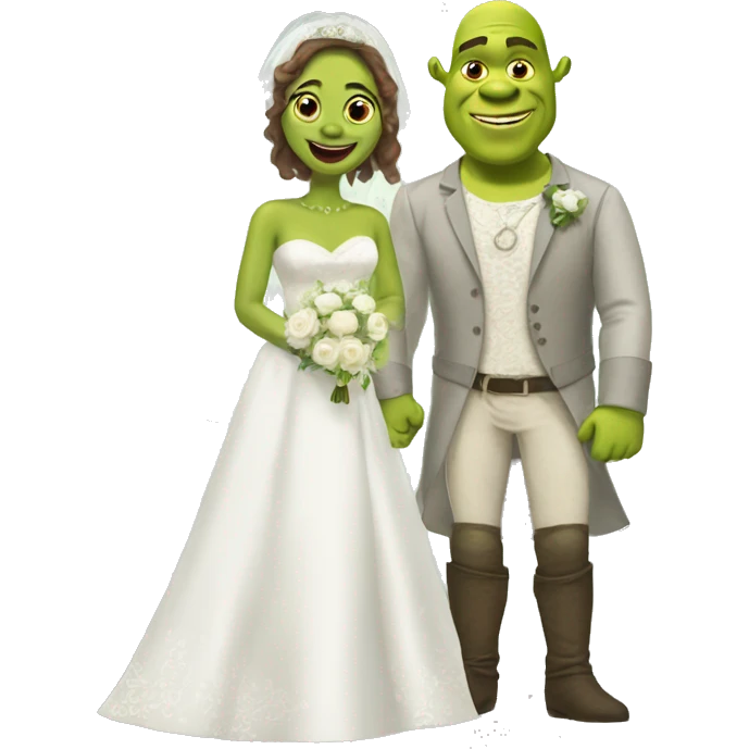 Shrek getting married emoji