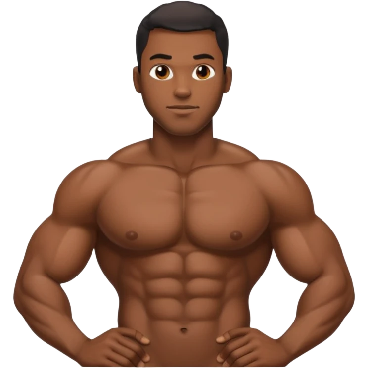 Giant big booty black oily man  emoji