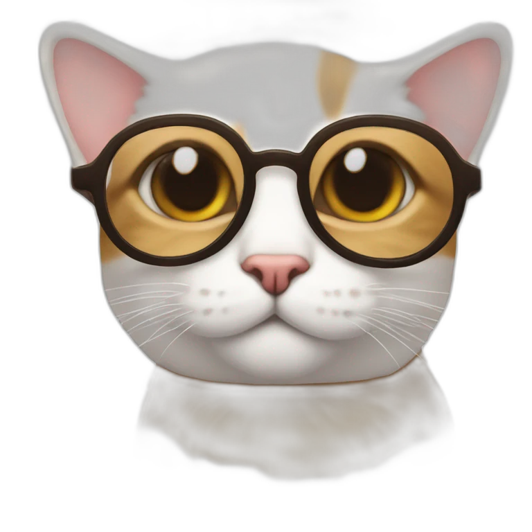 gato con lentes emoji