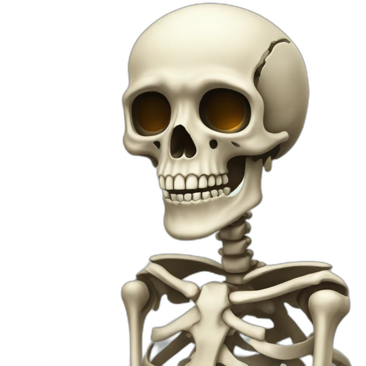 skeleton on a platytus emoji