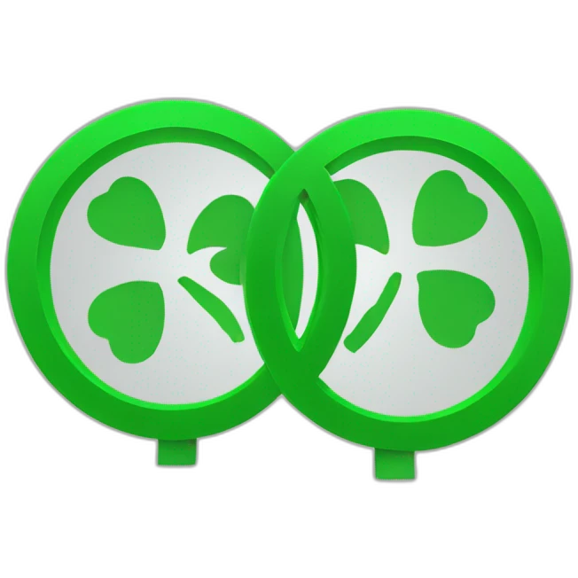 round-green-outline-sign-no-entry-for-clover emoji