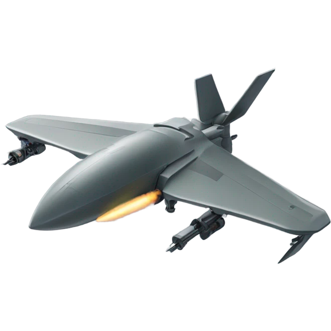 explosive military drone with missile emoji