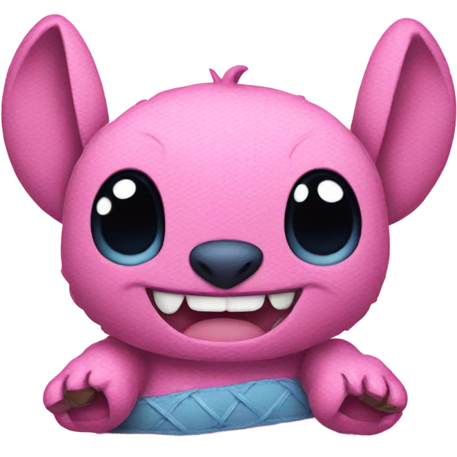 Stitch in pink emoji