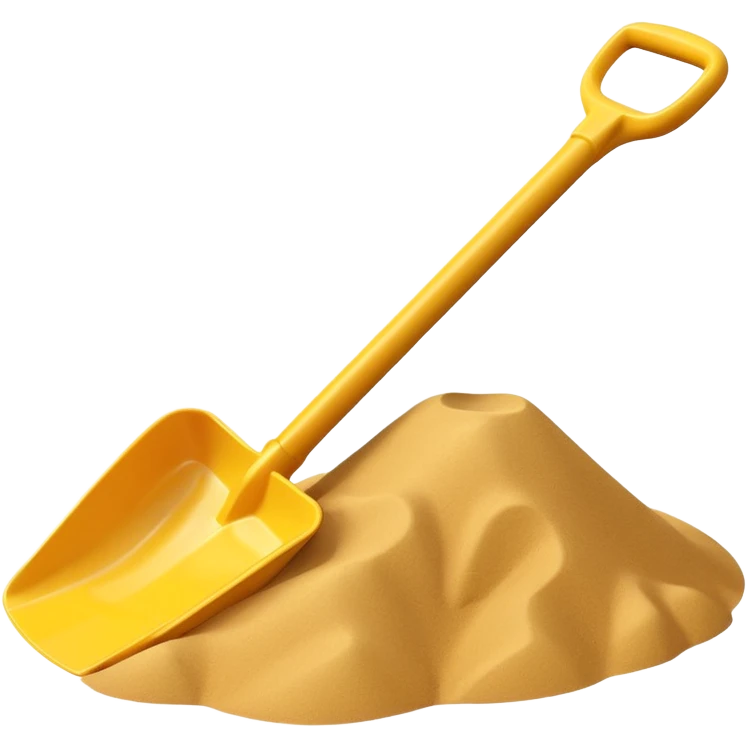 toy shavel on the sand emoji