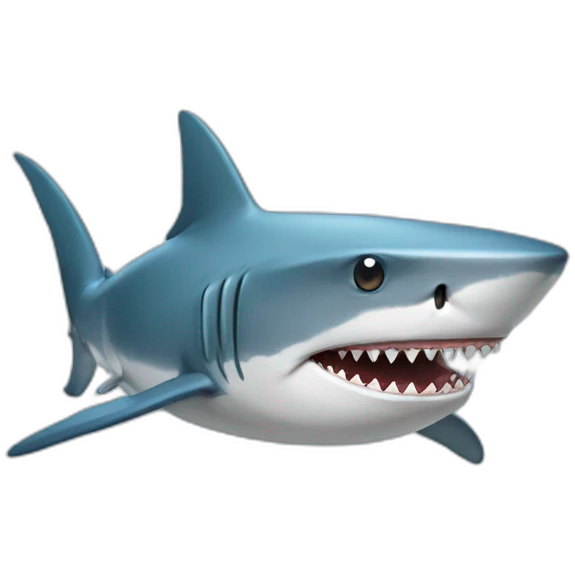 Shark in cat hat emoji