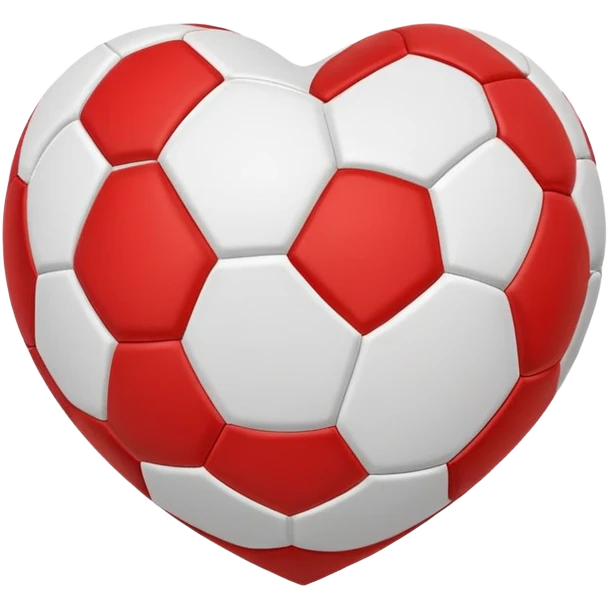 heart shape soccer ball emoji