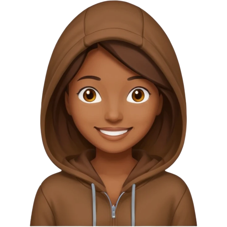 woman with brown hoodie emoji