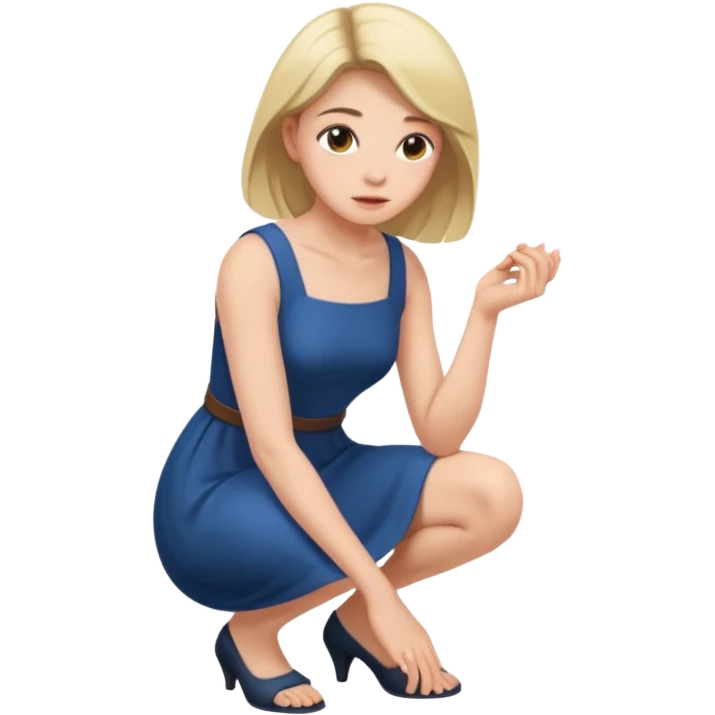  woman crouching emoji