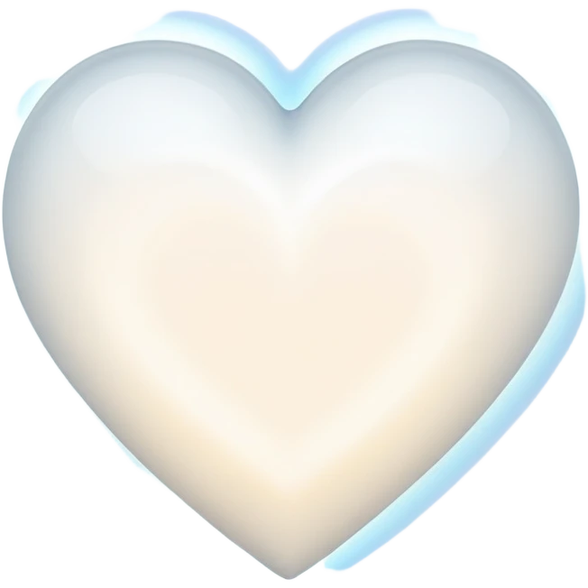 glowing white heart emoji