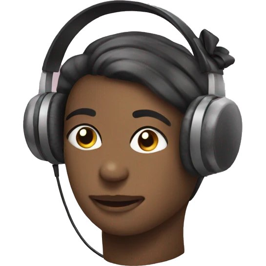 Head phones with bows emoji