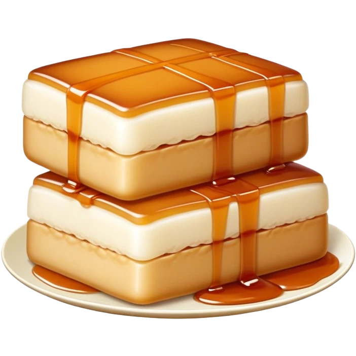 Chinese rice cake (Nian Gao), sweet and sticky traditional dessert emoji
