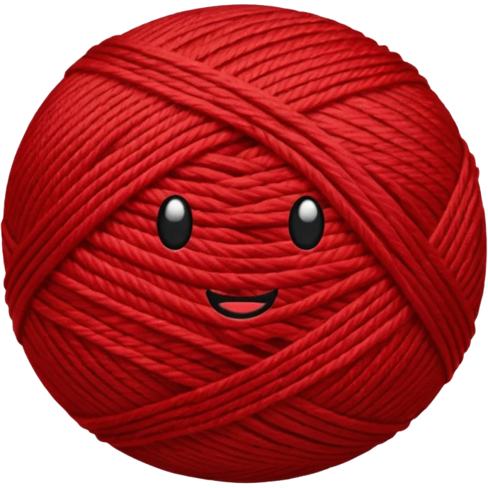 Rolled Yarn Ball red emoji