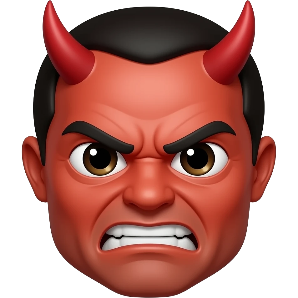 Emoji face  demon disgusted emoji