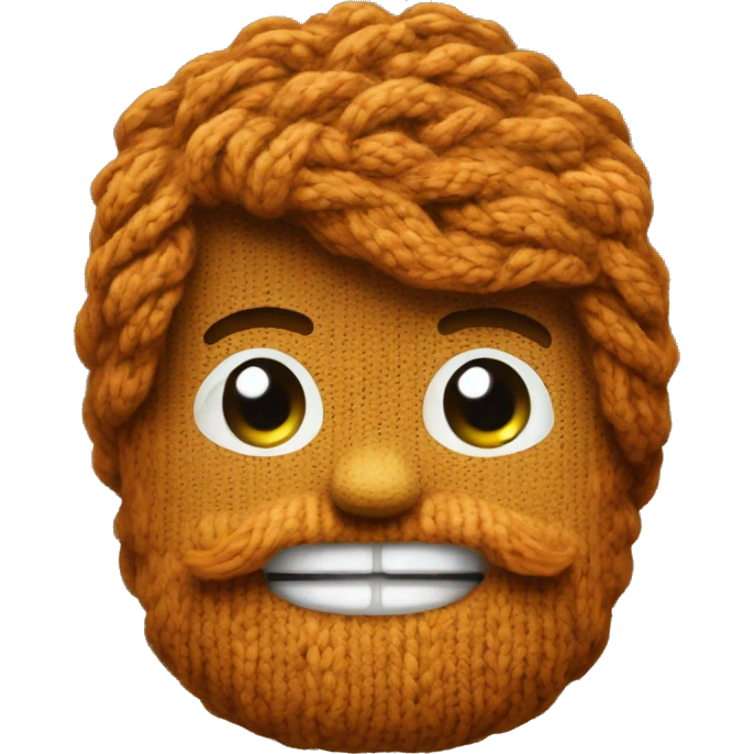 Knitted ginger ale emoji