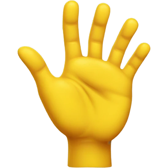 Yellow hand with 9 fingers  emoji