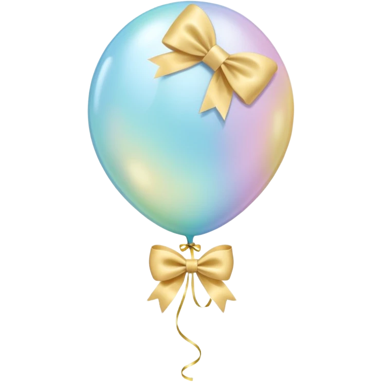 Translocant balloon with golden lace with bow  emoji