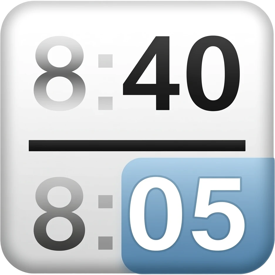 8:40 ➖ 8:05 emoji