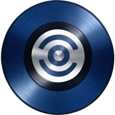 vinyl record dark blue color emoji