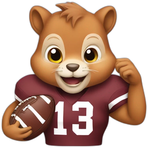 Squirrel football fan emoji