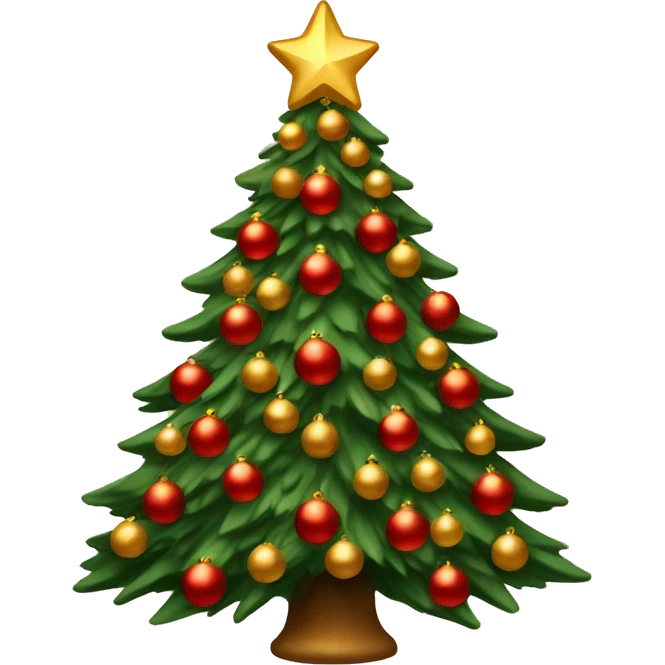 Christmas tree decorated mostly with deep red and gold lights vintage vibes emoji