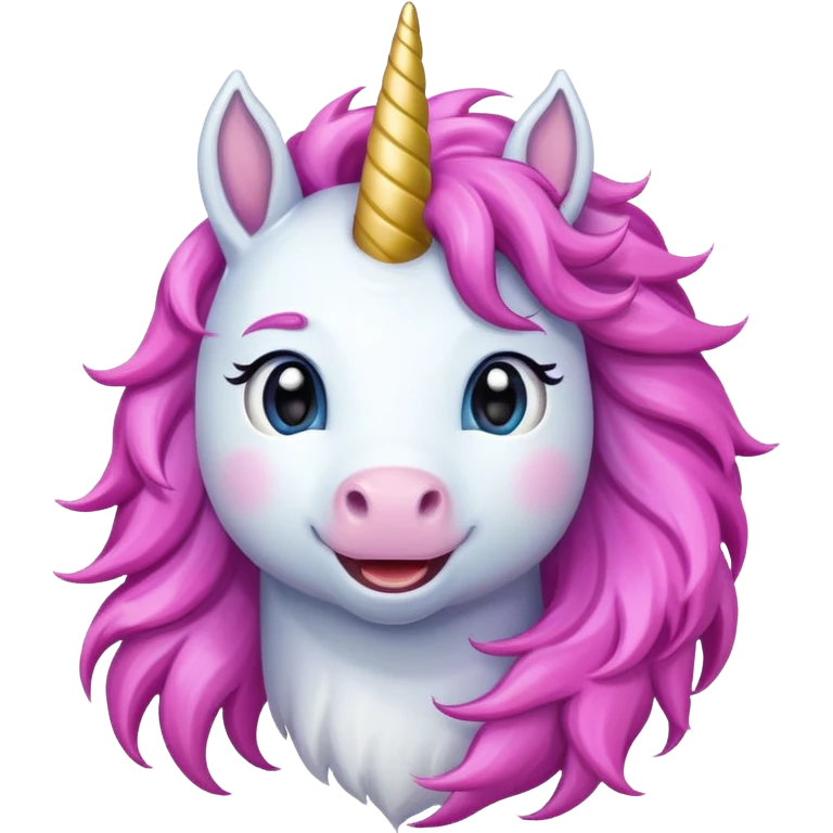 Unicorn completly and happy emoji
