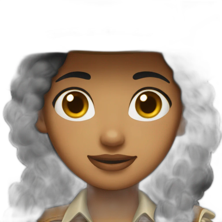 cowgirl straight black hair emoji