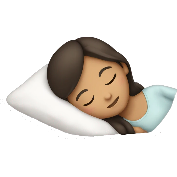 Brunette girl sleeping emoji