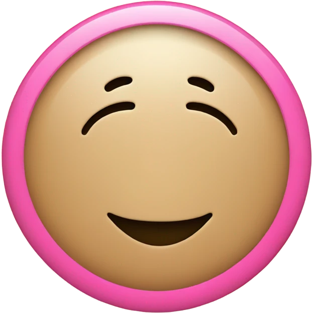 Tan circle with pink circle in the middle emoji