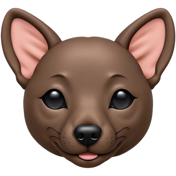 Meme-Worthy Cute Sleeping Xoloitzcuintle dog Portrait Emoji, Head resting peacefully with a contented smile, showcasing a sleek, muscular build with smooth, hairless ebony skin and gently relaxed wrinkles, eyes shut in a serene nap, Simplified yet hilariously adorable features, highly detailed, glowing with a soft, drowsy light, high shine, relaxed and utterly lovable, stylized with an air of playful laziness, bright and heartwarming, soft glowing outline, capturing the essence of a comically sleepy guardian, so meme-worthy it feels like it could instantly become the next viral sensation of adorable slumber! emoji