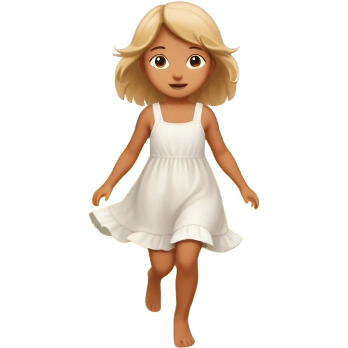 Little girl frolicking in a field emoji