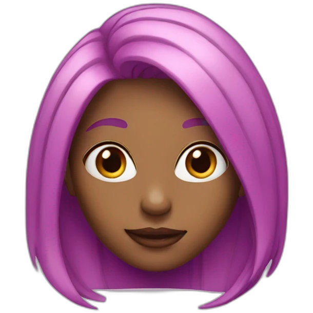 woman pink purple hair emoji