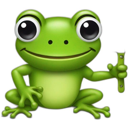 grenouille avec couteau planté emoji