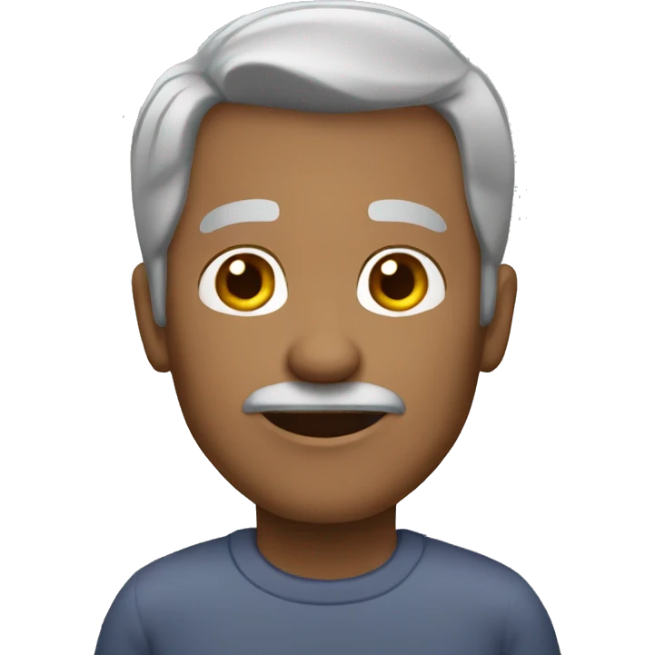 61 year old man grey hair  emoji