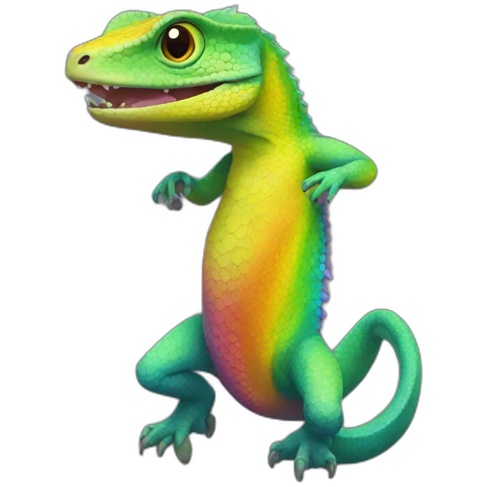 Rainbow Lizard Full Body emoji