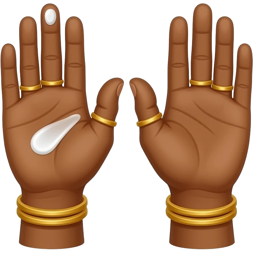 INDIAN  HANDS ONLY DARKBEOWN SKIN APPLYING CREAM emoji