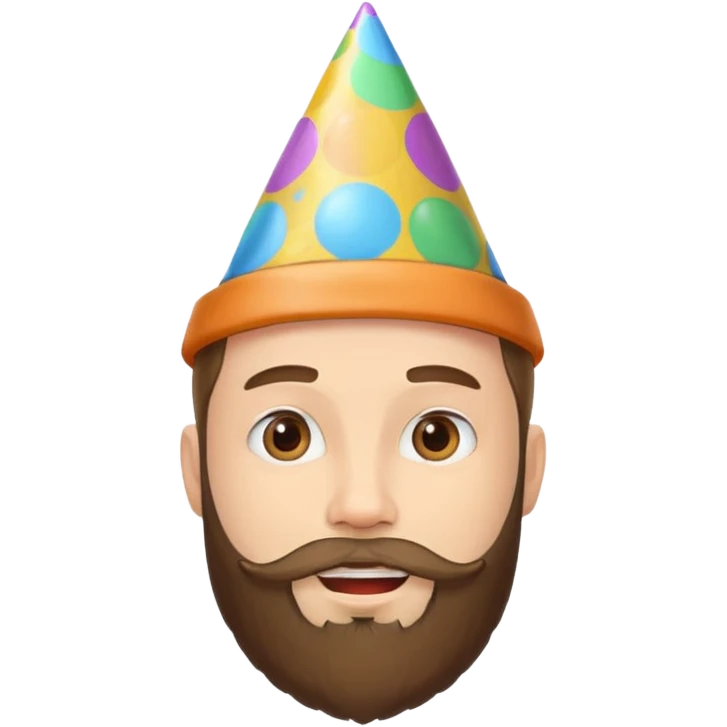 young man with a beard, happy birthday boy emoji