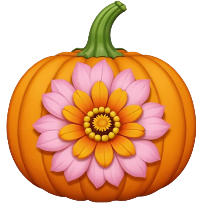 pastel pink orange halloween  flower pumpkin choker emoji